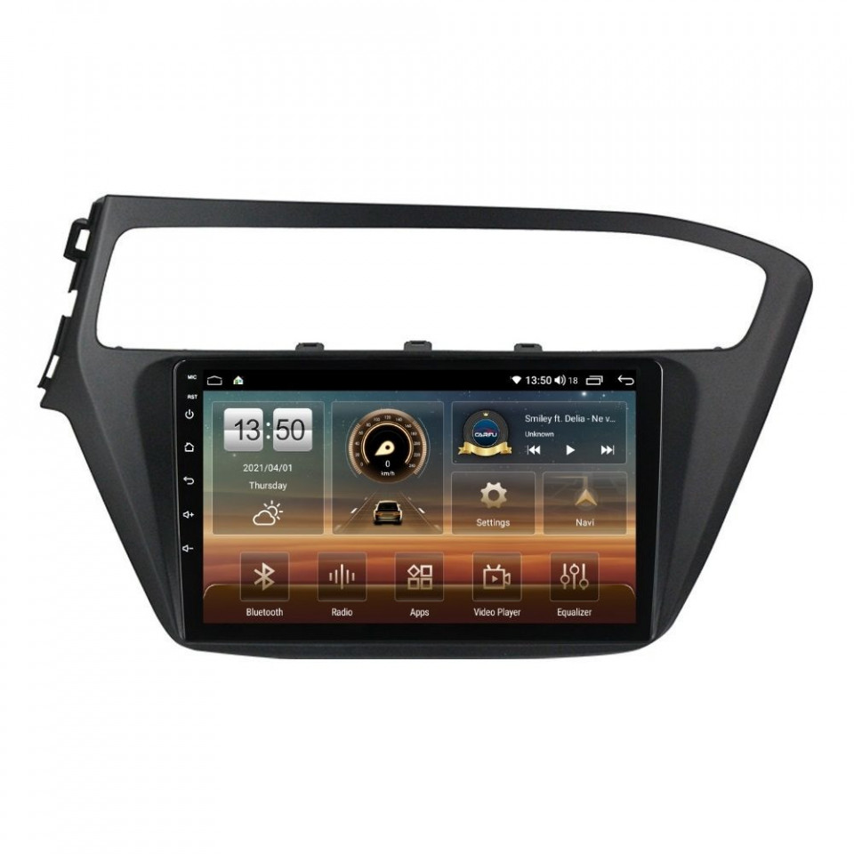 Oferte la Navigatie dedicata cu Android Hyundai i20 2018 - 2020, 4GB RAM, Radio GPS Dual Zone, Display HD QLED 9" Touchscreen, Internet Wi-Fi si slot SIM 4G, Bluetooth, MirrorLink, USB