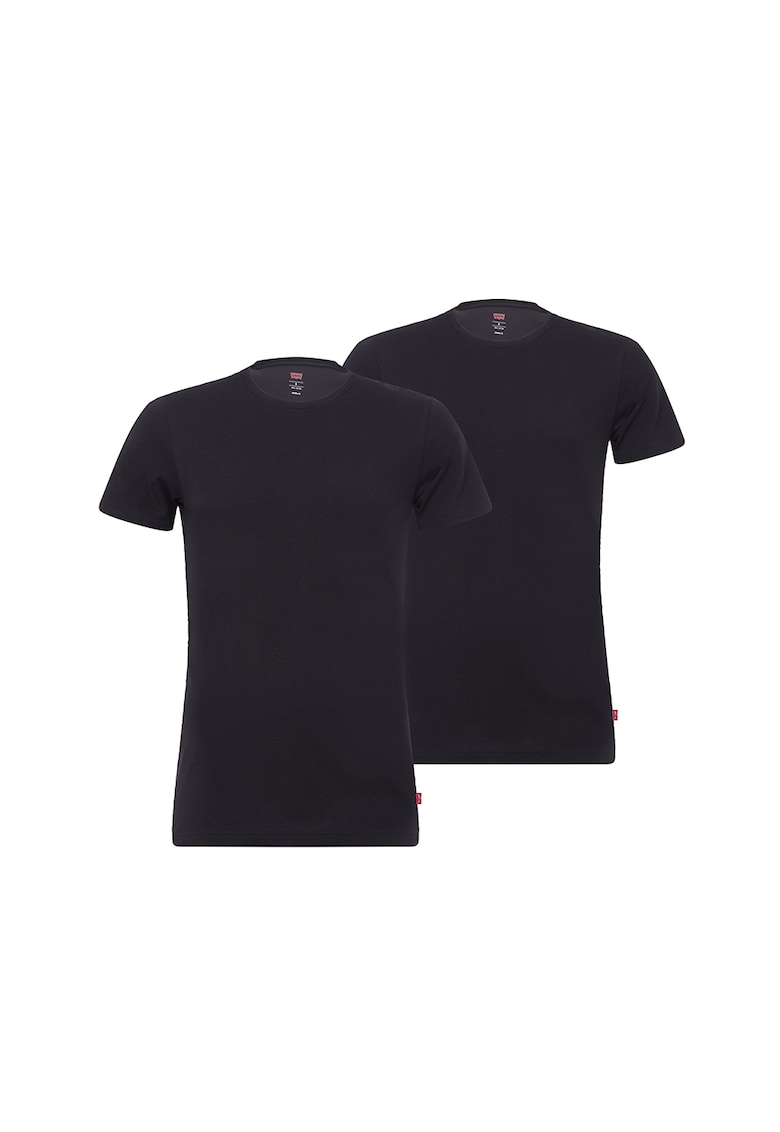 Oferte la Set de tricouri slim fit de casa - 2 piese - Negru
