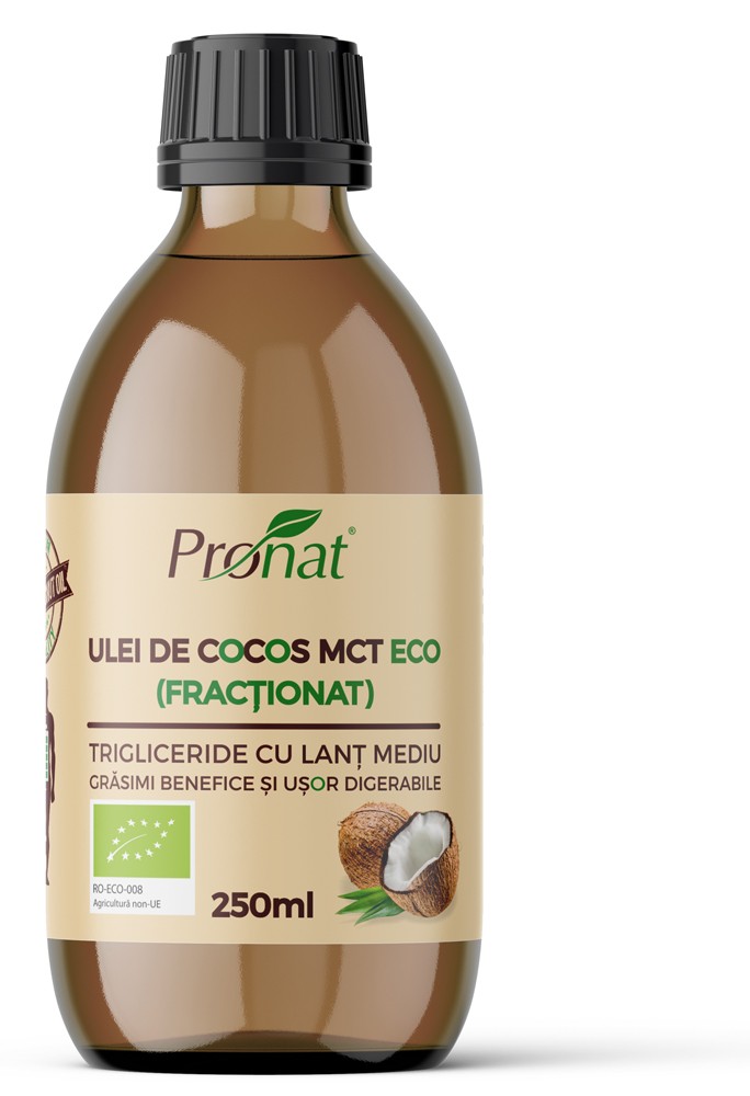 Oferte la Ulei de cocos MCT bio 250ml Pronat