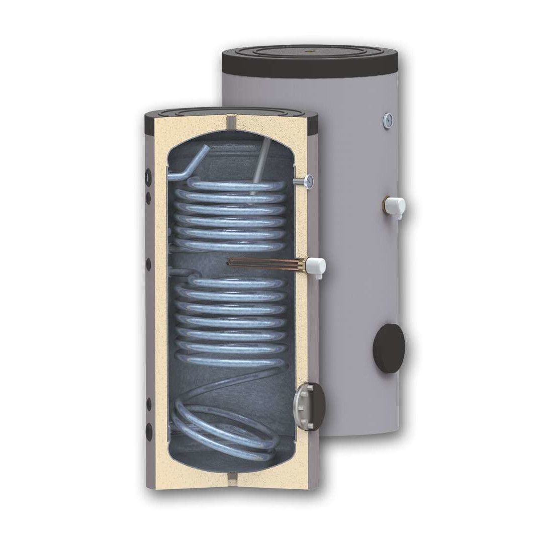 Oferte la Boiler 150 litri cu 2 serpentine SUNSYSTEM SON 150 pentru centrala termica si solar montaj pe sol izolatie  termica manta de protectie  flansa de vizitare emailat cu titan