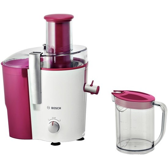 Oferte la Storcator De Fructe MES25C0 700W 2 Viteze Alb/Rosu