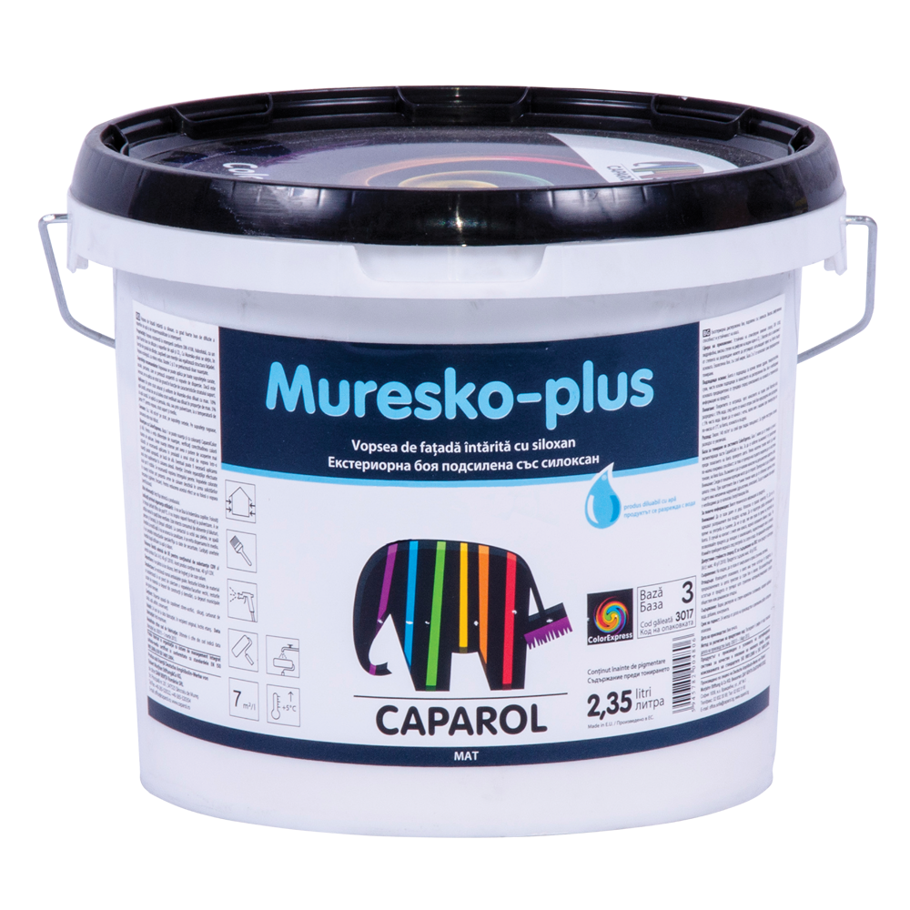 Oferte la Baza de colorare Caparol Muresko Plus B3, exterior, alb, 2.35 l