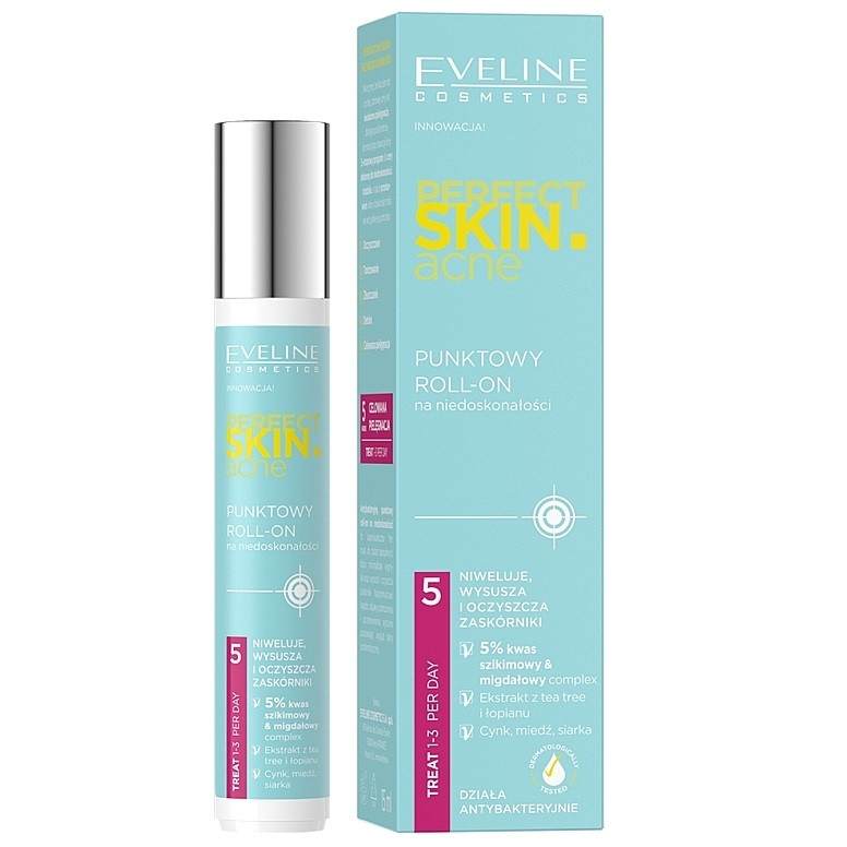 Oferte la Soluție pentru eliminarea imperfecțiunilor, roll-on Eveline Cosmetics Perfect Skin, 15 ml