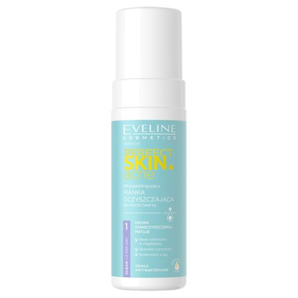 Oferte la Spumă de curățare facială cu micro-peeling Eveline Cosmetics Perfect Skin, 150 ml