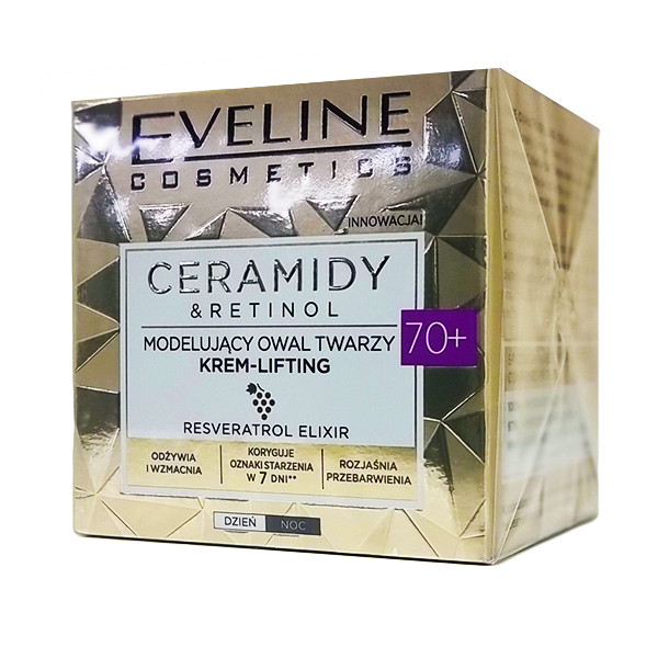 Oferte la Cremă modelatoare pentru lifting Eveline Cosmetics Ceramide si Retinol 70+, 50 ml