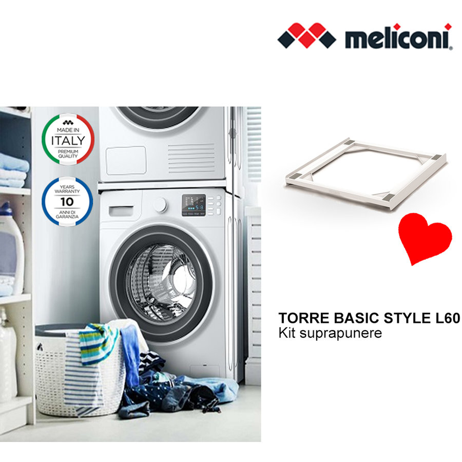 Oferte la Kit universal Suprapunere Masina de spalat si Uscator de rufe Torre Basic Style L60 Alb