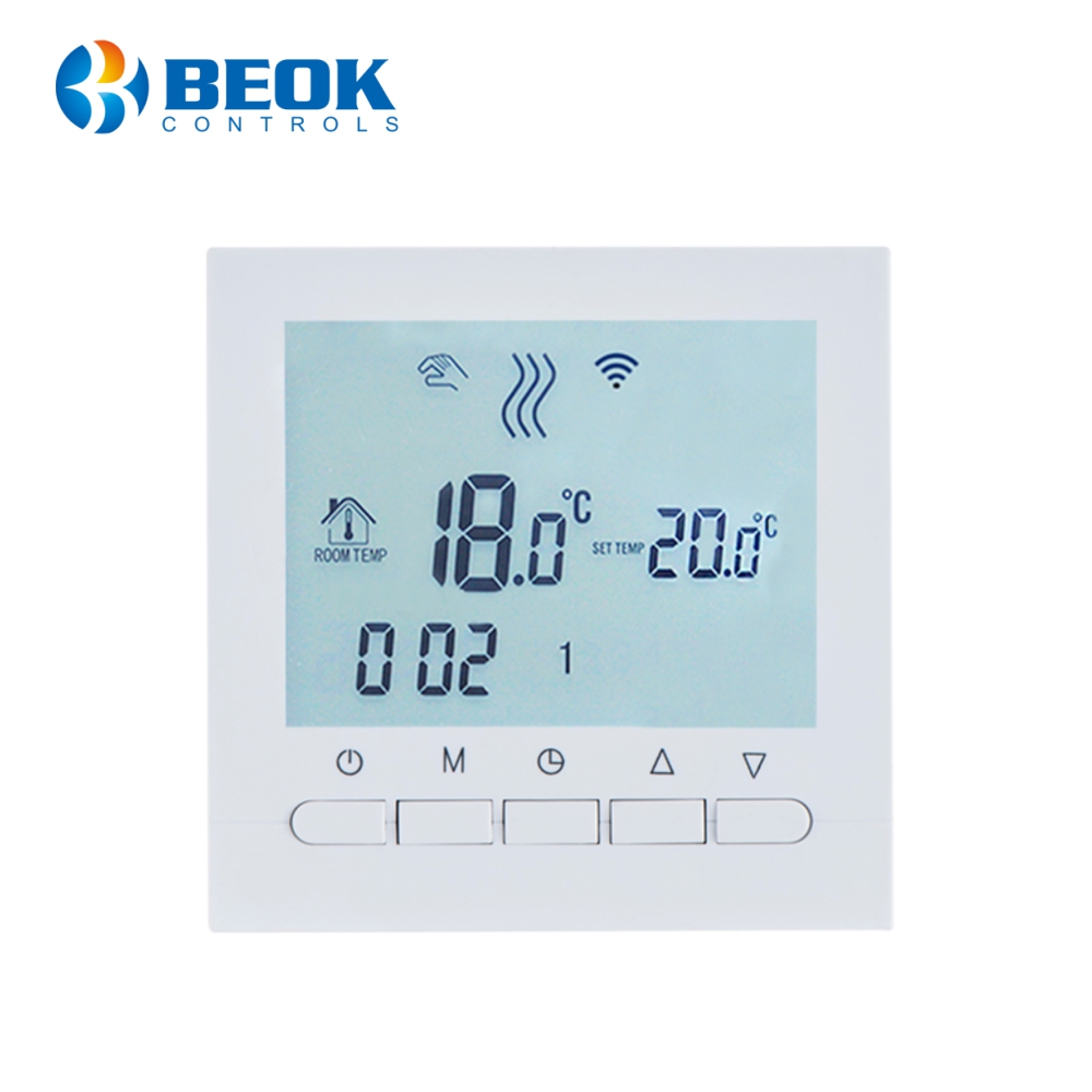 Oferte la Termostat WiFi pentru centrala termica pe gaz si incalzire in pardoseala, Aplicatia mobila Smart Life, BeOk BOT-313WiFi