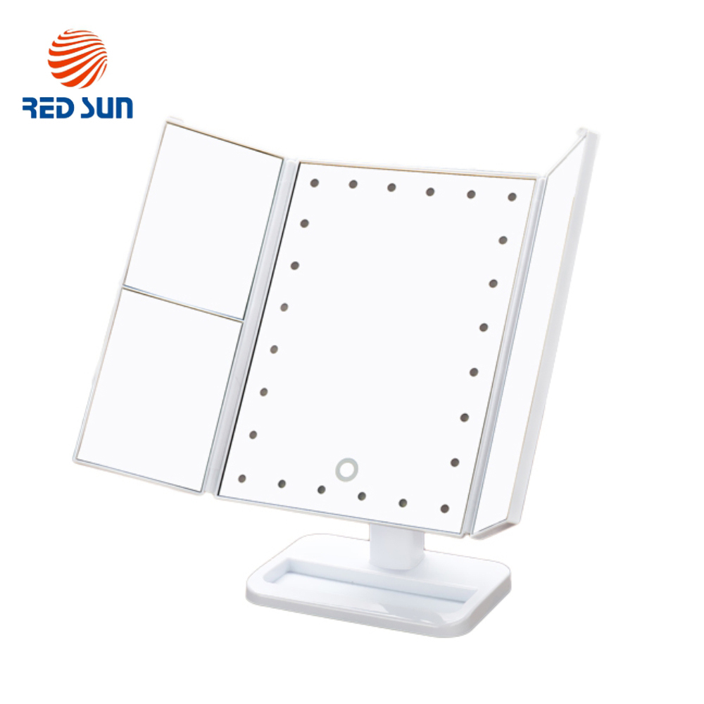 Oferte la Oglinda cosmetica rotativa RedSun, Led-uri cu variator pentru make-up