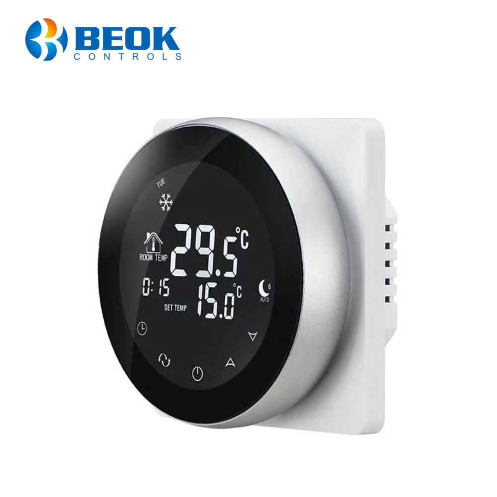 Oferte la Termostat pentru incalzirea electrica in pardoseala Beok TGR87-EP, Anti-inghet, Setare interval de functionare