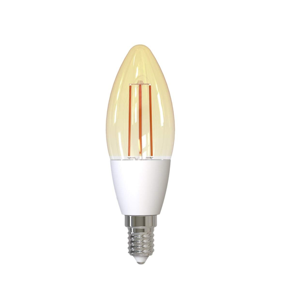 Oferte la Bec inteligent LED Wireless Homeflow B-5007, E14, 4.5W (25W), 400lm, dimabil, filament, lumina calda, Control de pe telefonul mobil