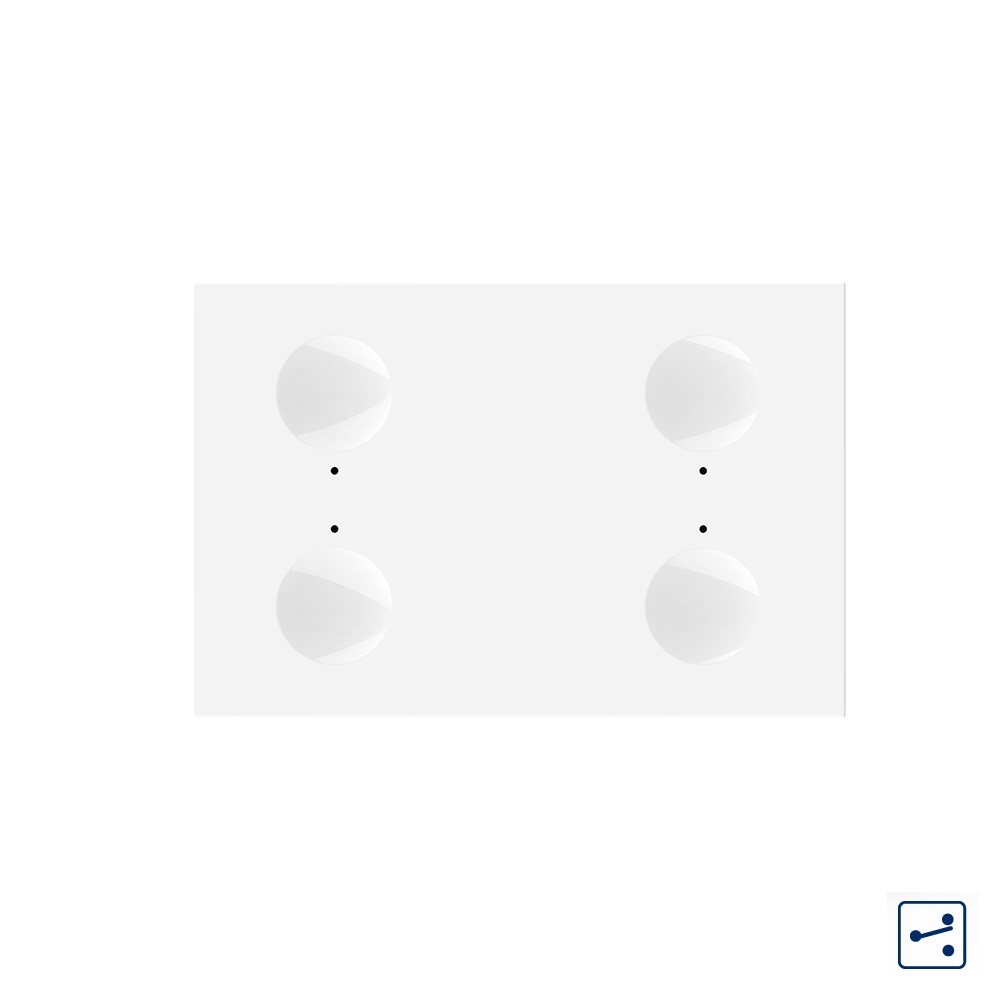 Oferte la Modul intrerupator cvadruplu cap scara / cap cruce cu touch Livolo standard Italian, Serie noua