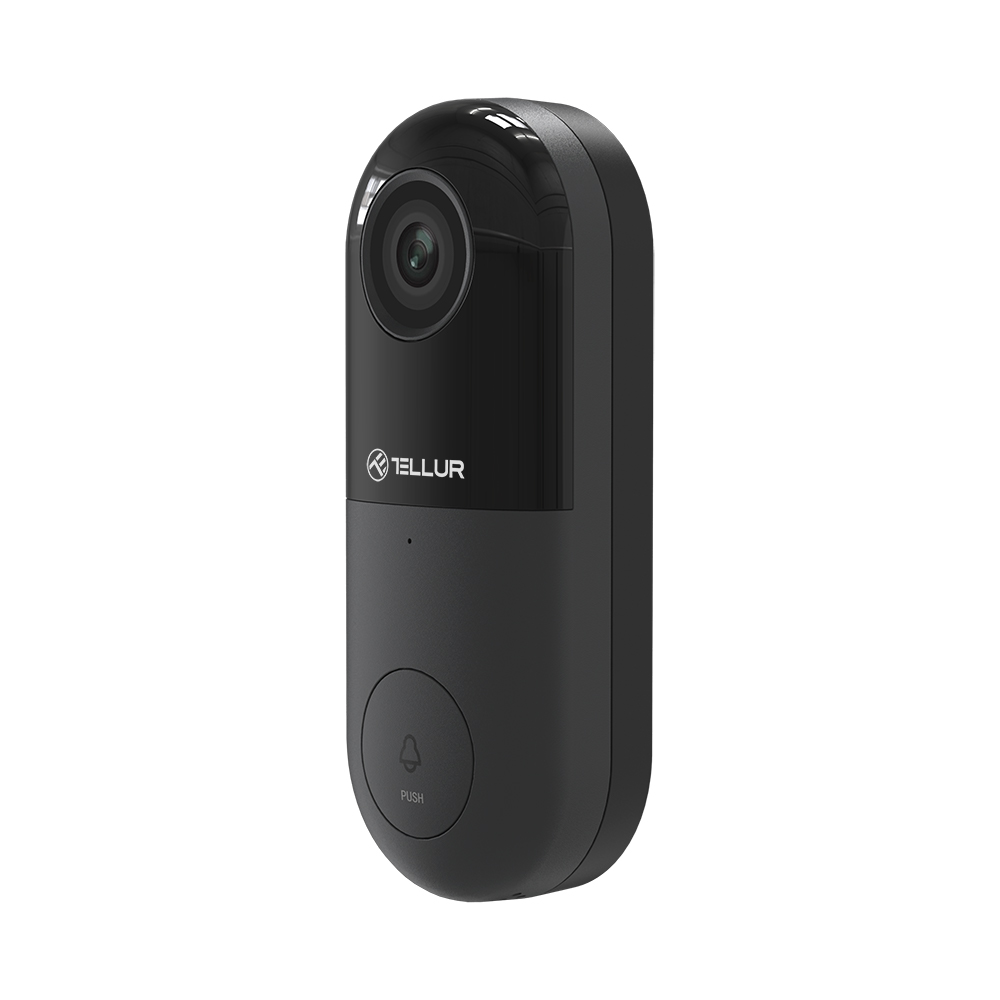Oferte la Videointerfon Tellur, Rezolutie 1080P, Infrarosu 130°, Wi-Fi, Slot microSD