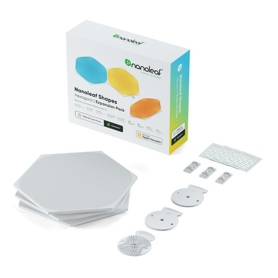 Oferte la Kit extensie 3 panouri pentru Nanoleaf Shapes Hexagons, 300 Lumeni, LED, 230 V