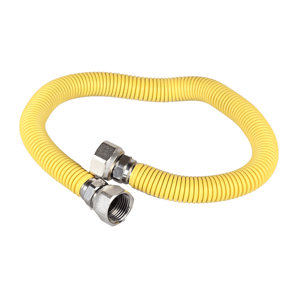 Oferte la Racord pentru gaz, FI-FI, inox, galben, flexibil, 1/2, 50-100 cm