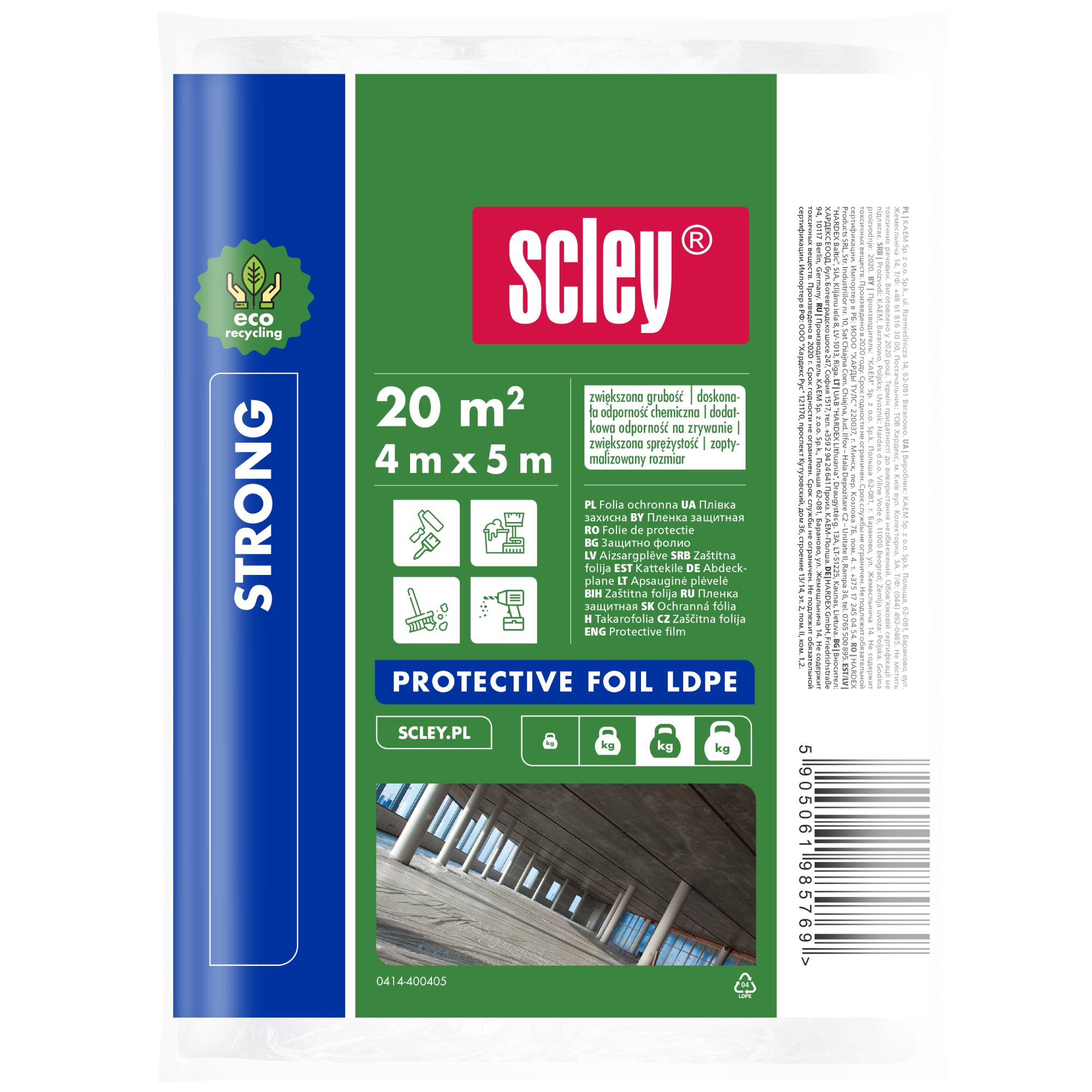 Oferte la Folie de protectie Scley Eco Strong, LDPE, 4 x 5 m 