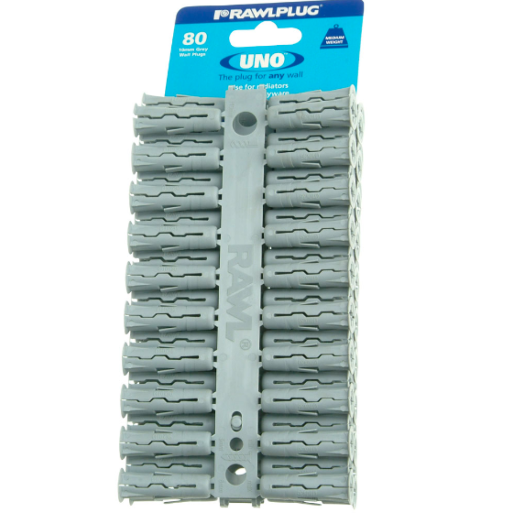 Oferte la Diblu universal RawlPlug Uno, gri, nylon, 10 x 36 mm, 80 bucati