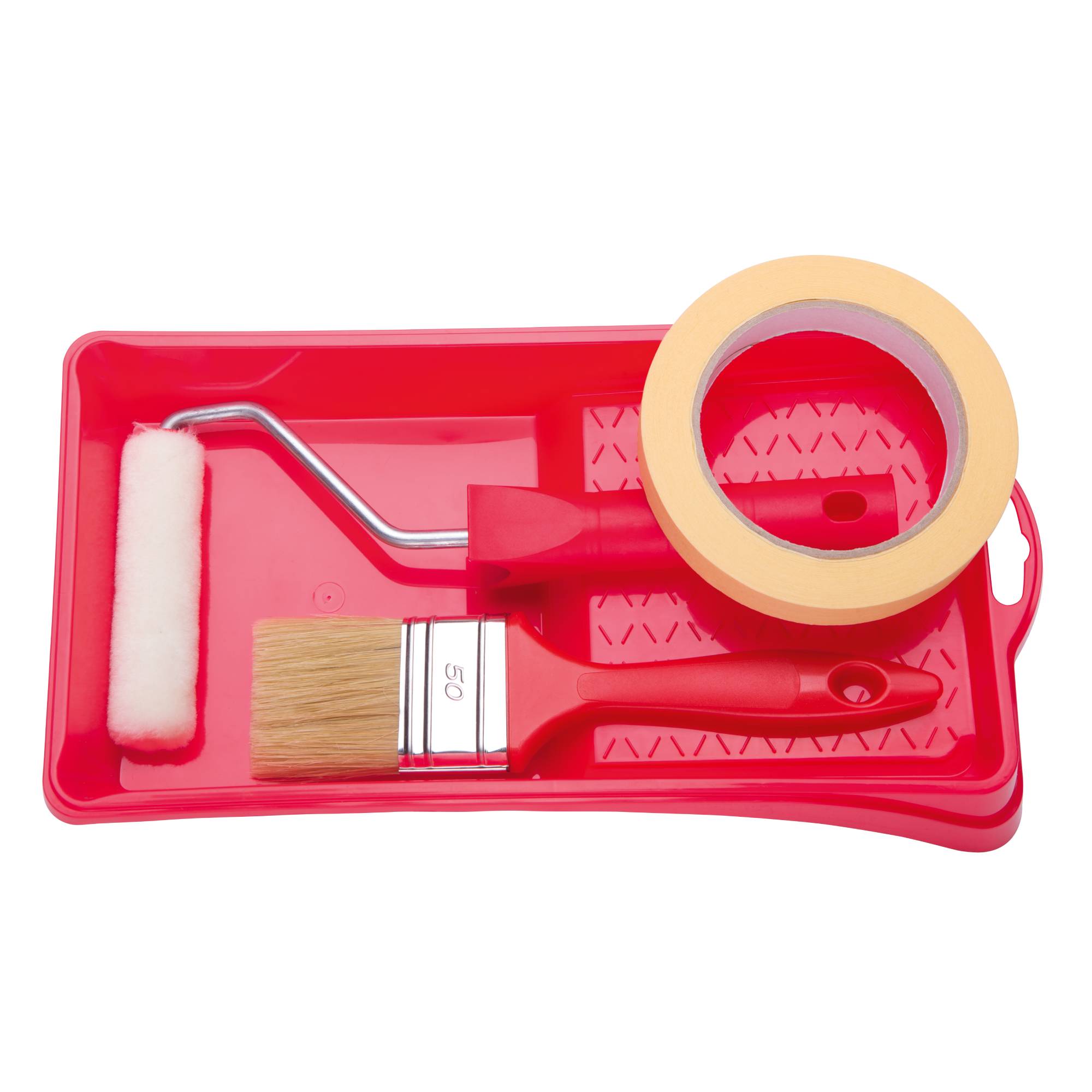 Oferte la Set zugravit Hardex, trafalet, tavita, pensula, banda mascare adeziva, 14 x 30 cm, 10 cm