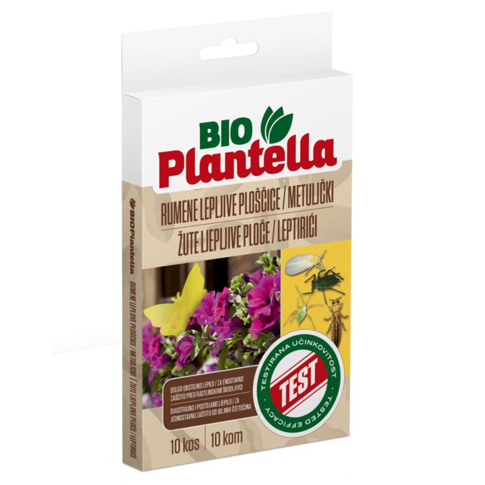 Oferte la Placi galbene adezive Bio Plantella, fluturasi, 10 bucati/cutie