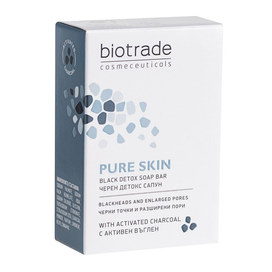 Oferte la Sapun negru detoxifiant cu carbune activ Biotrade Pure Skin, 100 g