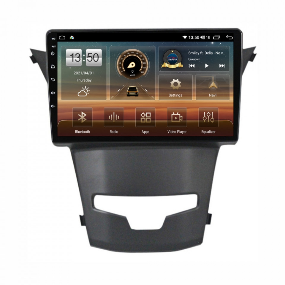 Oferte la Navigatie dedicata cu Android Ssangyong Korando 2013 - 2019, 4GB RAM, Radio GPS Dual Zone, Display HD QLED 9" Touchscreen, Internet Wi-Fi si slot SIM 4G, Bluetooth, MirrorLink, USB