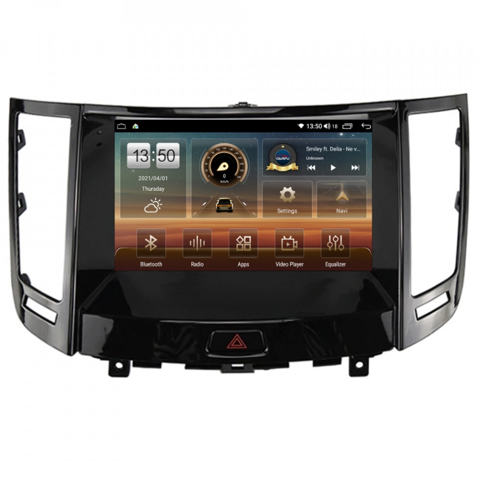 Oferte la Navigatie dedicata cu Android Infiniti FX35 2008 - 2012, 6GB RAM, Radio GPS Dual Zone, Display HD QLED 9" Touchscreen, Internet Wi-Fi si slot SIM 4G, Bluetooth, MirrorLink, USB
