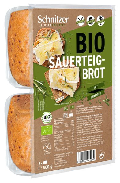 Oferte la Paine bio cu maia si amarant, fara gluten, 500g Schnitzer gluten free