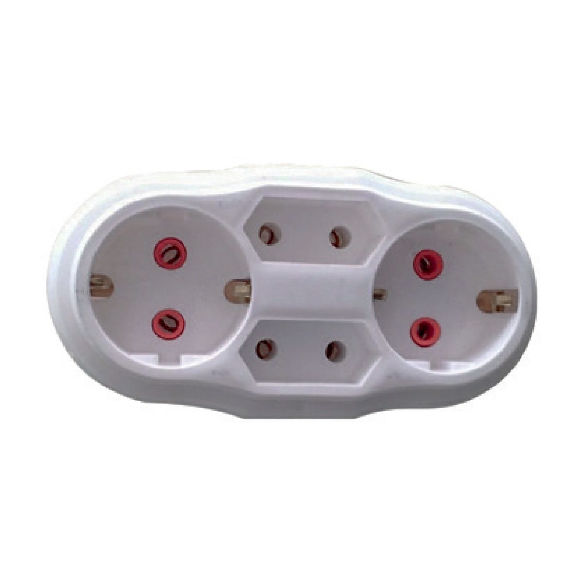 Oferte la Adaptor 4 prize Gelux, 2 prize schuko + 2 prize euro, 16 A, alb
