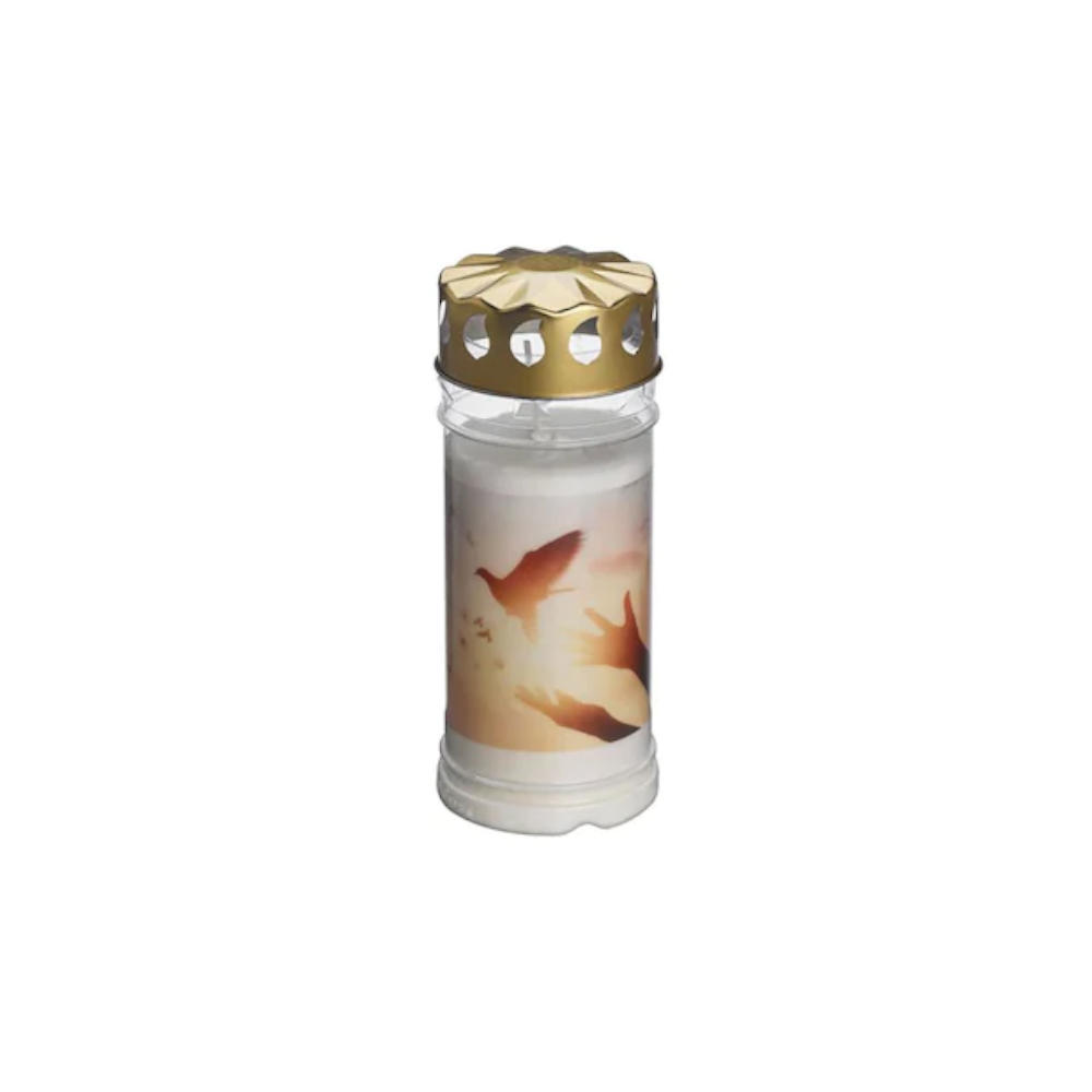 Oferte la Candela Bolsius capac anti-vant, alb, porumbel, 120 h