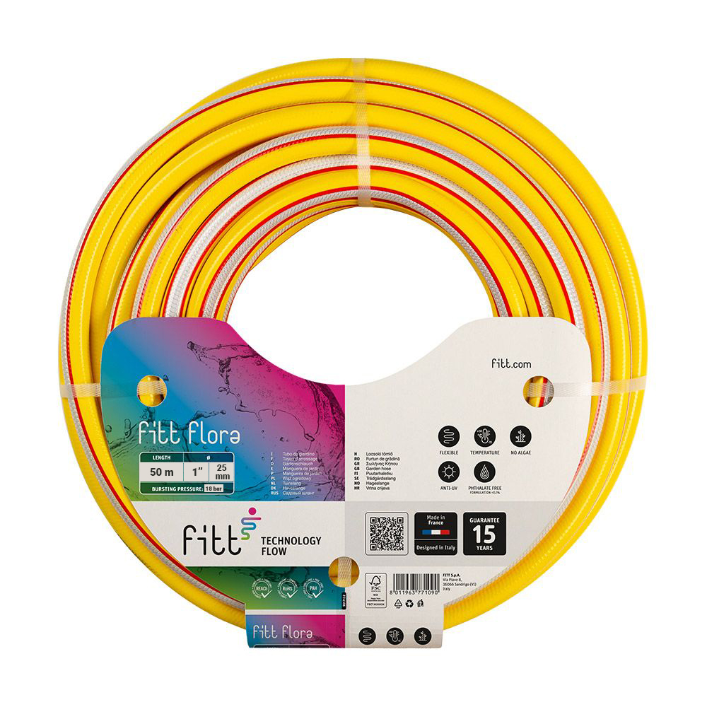 Oferte la Furtun gradina Fitt Flora 25, flexibil, PVC, galben, 50 m