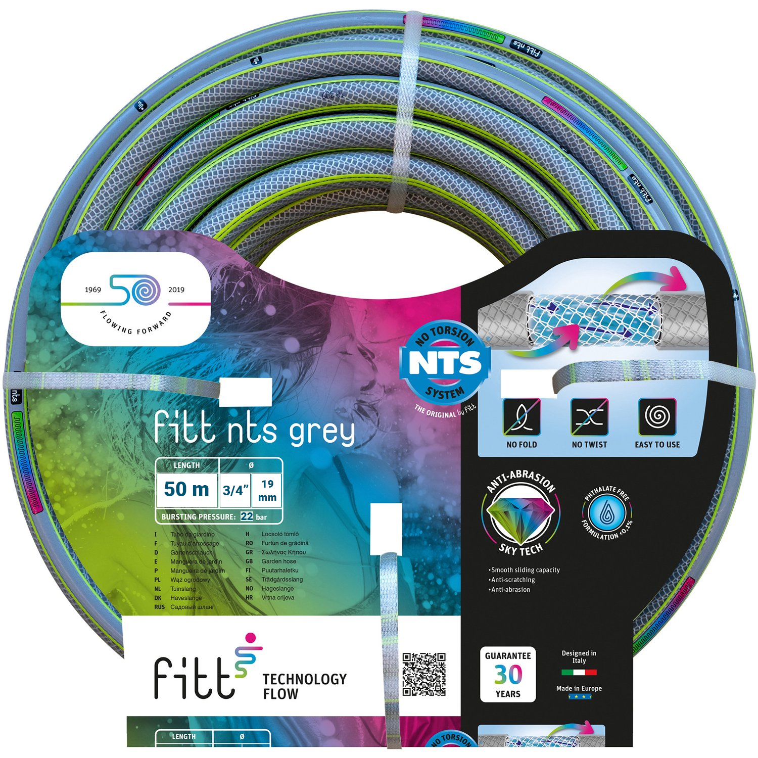 Oferte la Furtun gradina Fitt NTS 19, flexibil, PVC, gri, 50 m