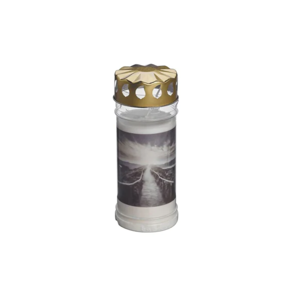 Oferte la Candela cu capac LCA Bolsius, alb, 6.5 x 18 cm