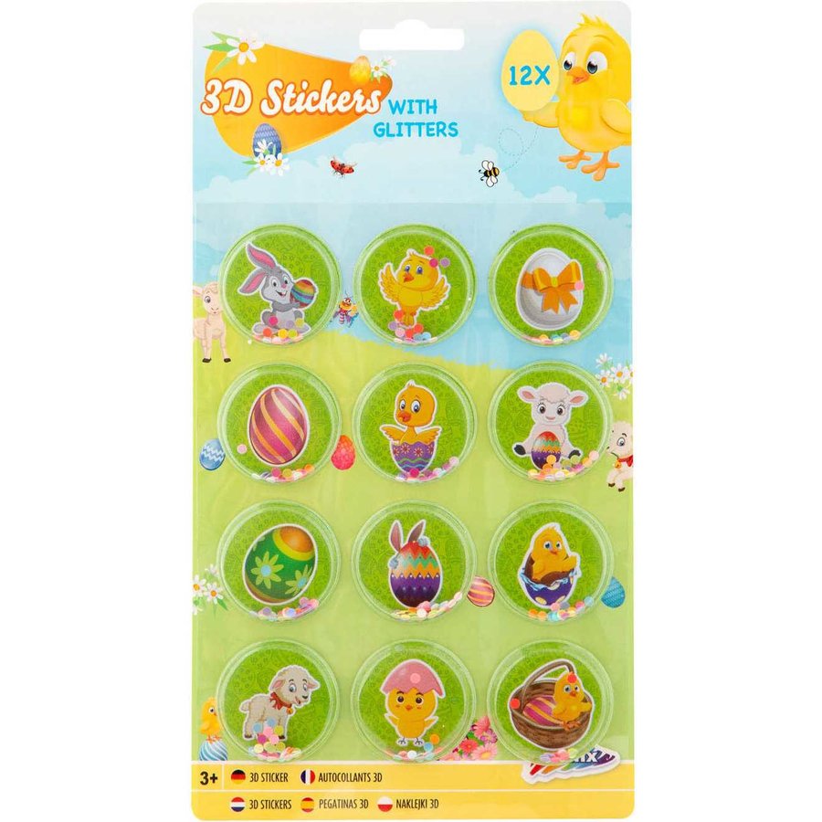 Oferte la Set 12 Stickere cu Sclipici 3D Paste