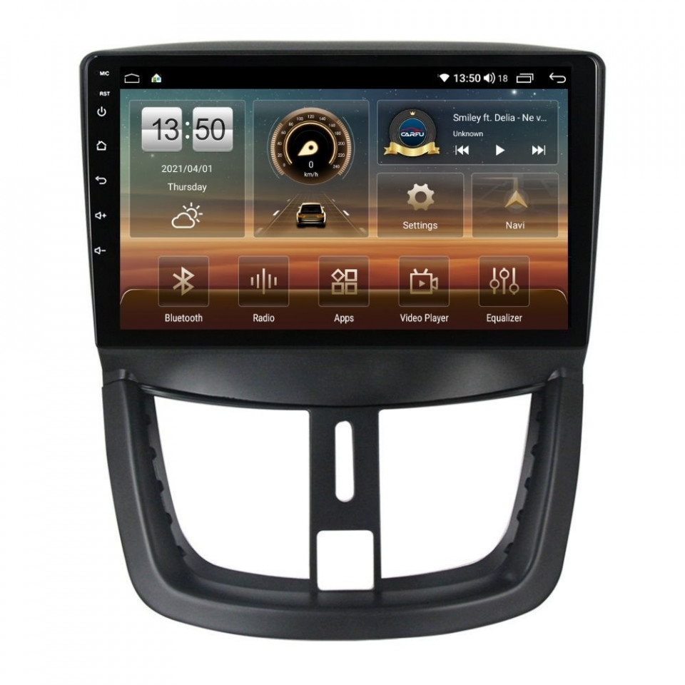 Oferte la Navigatie dedicata cu Android Peugeot 206+ 2009 - 2014, 4GB RAM, Radio GPS Dual Zone, Display HD QLED 9" Touchscreen, Internet Wi-Fi si slot SIM 4G, Bluetooth, MirrorLink, USB