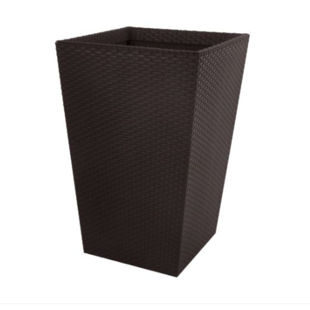 Oferte la Ghiveci Keter Rattan Planter S, plastic, maro, 28,5 x 28,5 x 43,5 cm