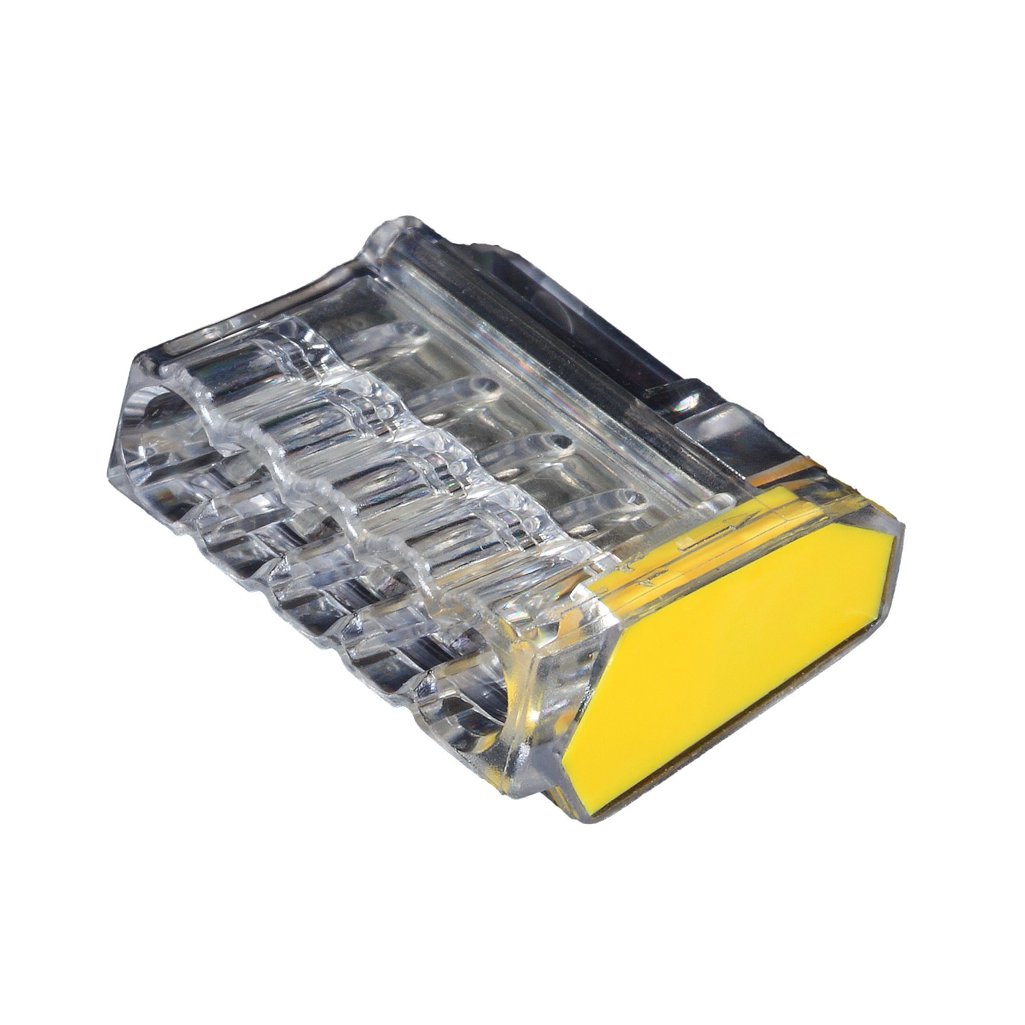 Oferte la Conector Plug in de trecere Strohm, diametru 2.5 mmp, galben transparent, 5 poli, 10 bucati