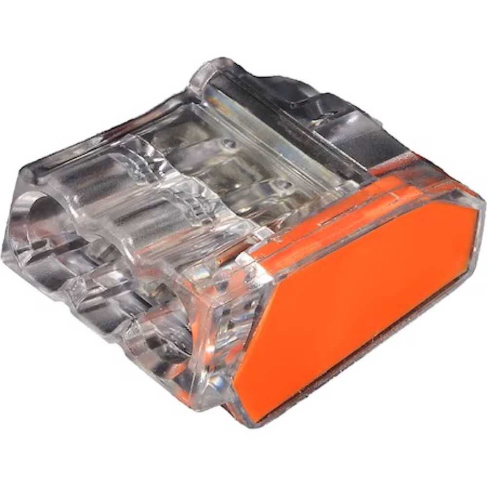Oferte la Connector de trecere Plug in Strohm, diametru 2.5 mmp, 3 poli, rosu transparent, 10 bucati