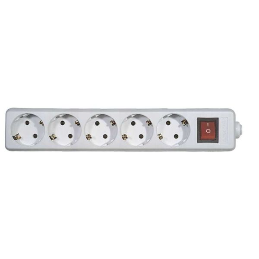 Oferte la Bloc 5 prize cu intrerupator SCHUKO Emos P1520, 5 x 2P + PE, IP20, protectie copii, alb