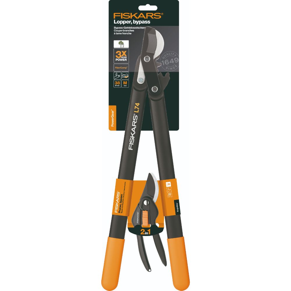 Oferte la Foarfeca gradinarit Fiskars PowerGear L74 (M), contracutit curbat, 545 mm