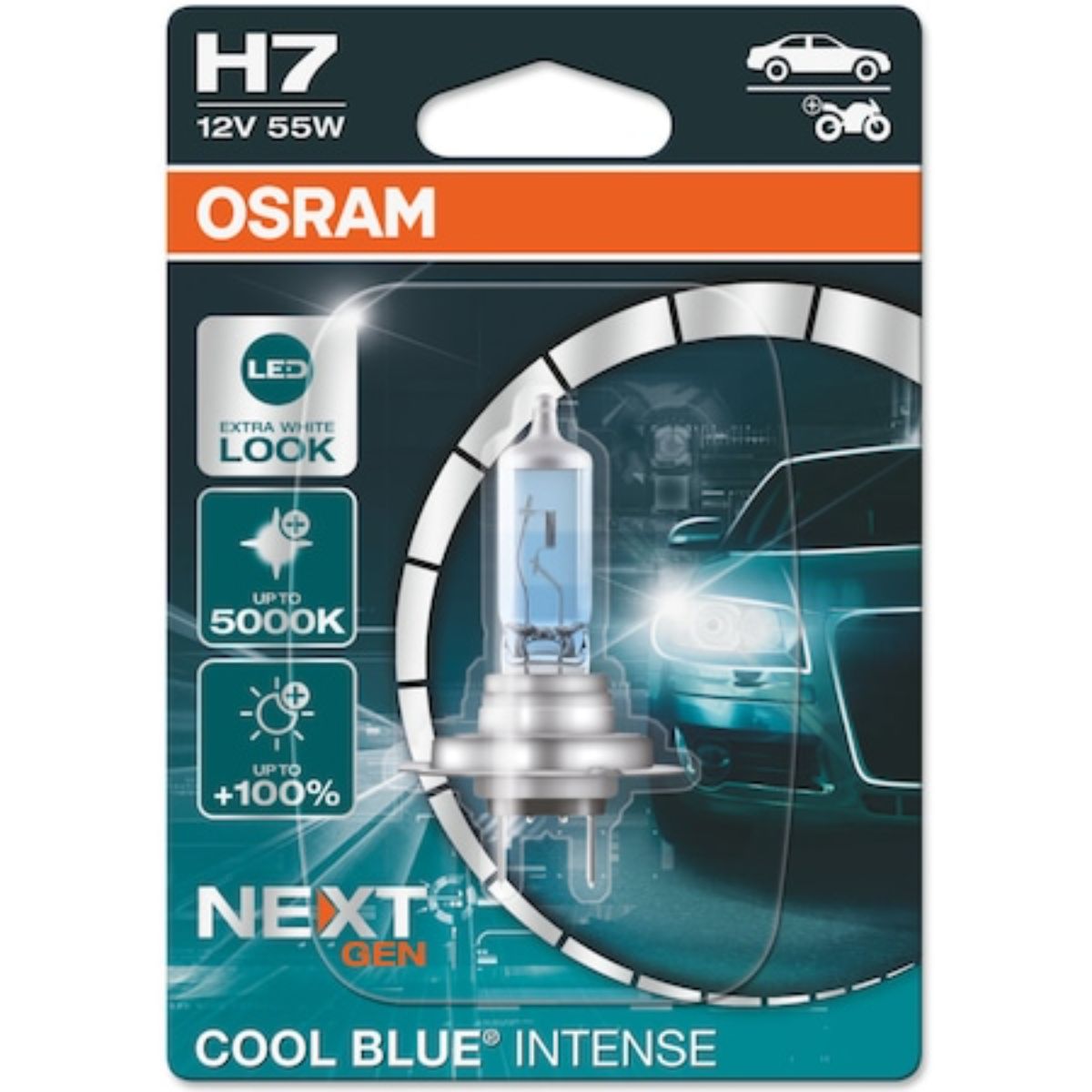 Oferte la Bec auto far halogen Osram H7 Cool Blue Next Generation, 55 W, 12 V