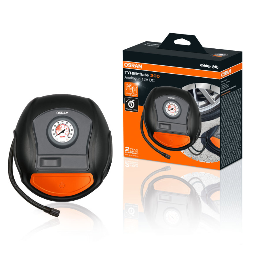 Oferte la Compresor auto Osram, analog, 3 adaptoare, 12 V, 3 m 