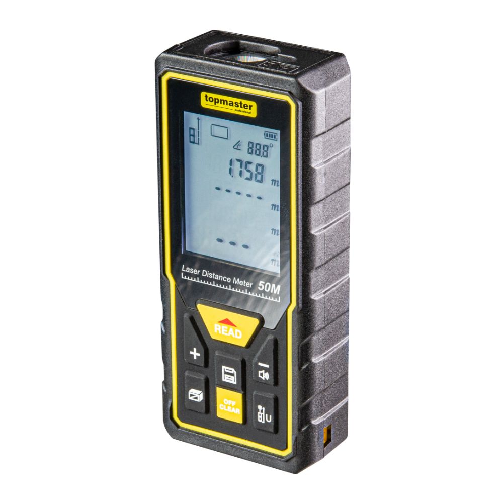 Oferte la Telemetru laser Topmaster, 50 m, 30 masuratori, butoane cu efecte sonore 