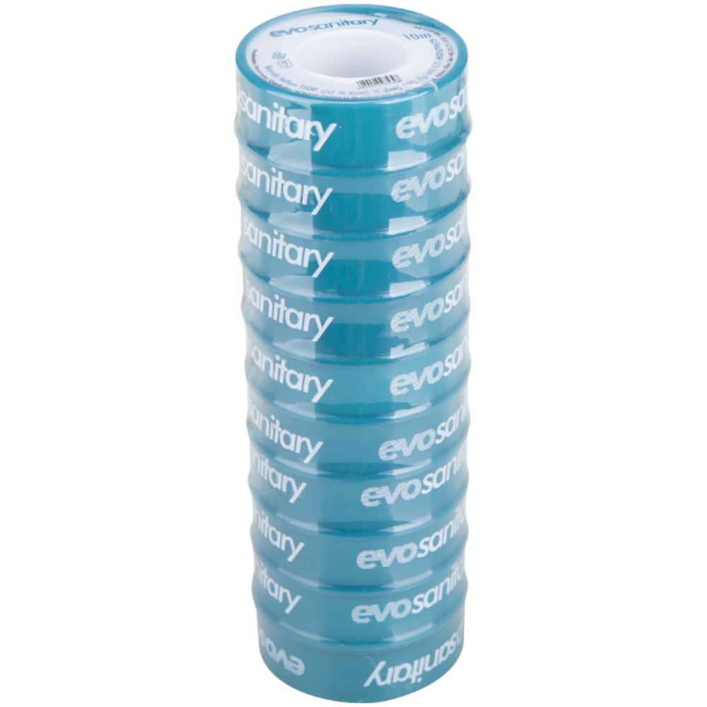 Oferte la Banda teflon Evosanitary, teflon, alb, 0.075 mm grosime, 40 m x 19 mm, 10 bucati