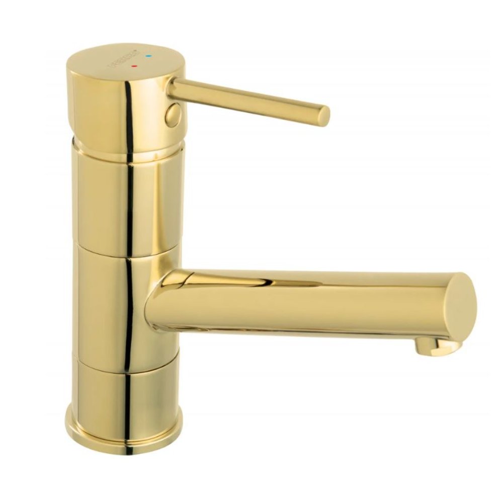 Oferte la Baterie lavoar Ferro Fiesta BFI2AG, pipa mobila, auriu