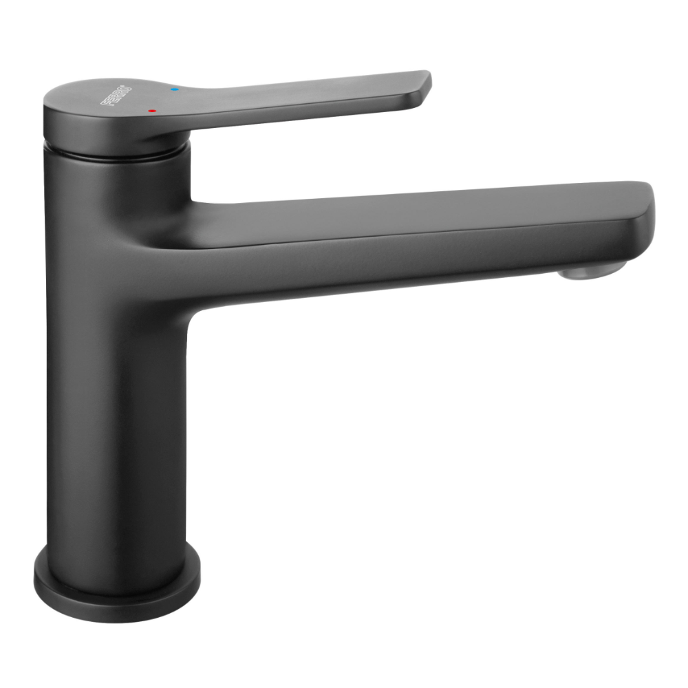 Oferte la Baterie lavoar Ferro Stratos BSC2BL, monocomanda, alama, negru, 25 mm