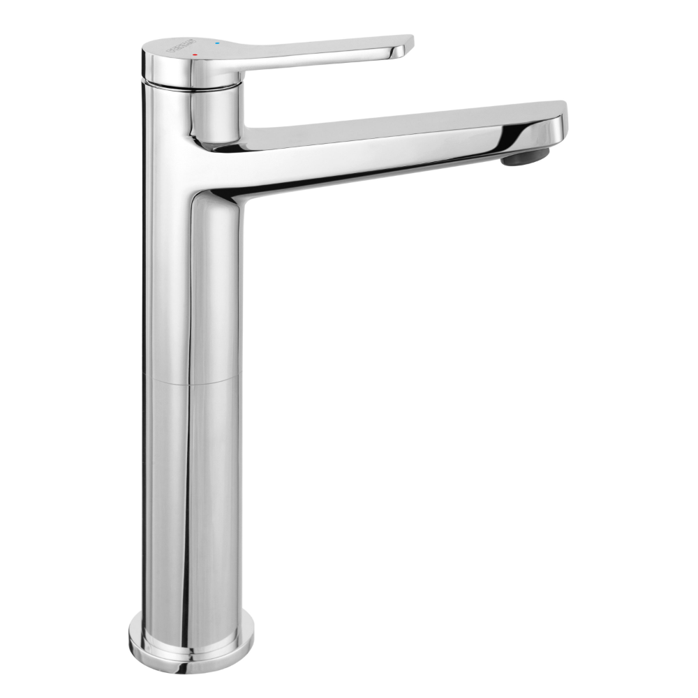 Oferte la Baterie inalta lavoar Ferro Stratos BSC2L, monocomanda, alama, argintiu, 25 mm