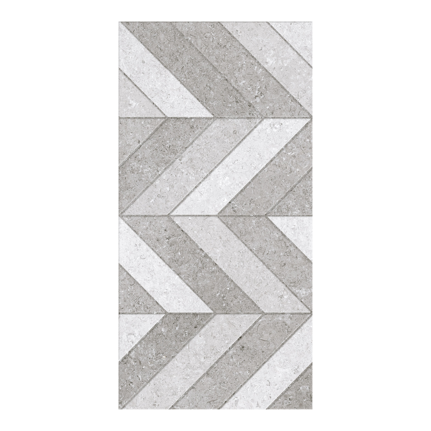 Oferte la Decor ceramica Kai Palazzo Zig-Zaggery, finisaj lucios, alb si gri, model geometric, 30 x 60 cm