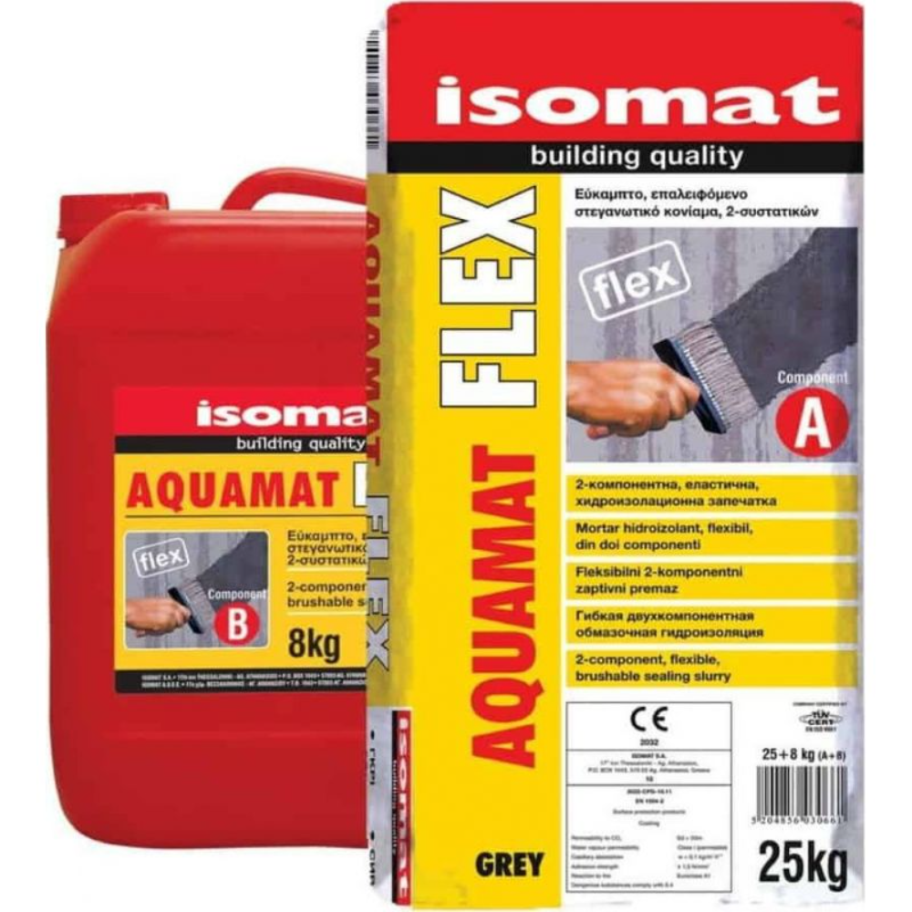 Oferte la Mortar hidroizolant Isomat Aquamat-Flex, interior/exterior, gri, 33 kg