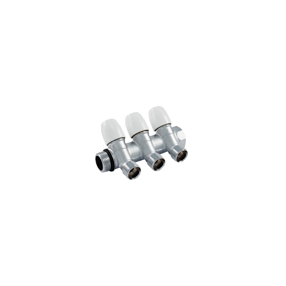 Oferte la Colector liniar modular cu robineti Tiemme Maxima, tur de 1, alama, 3 cai 1/2 x 16 mm