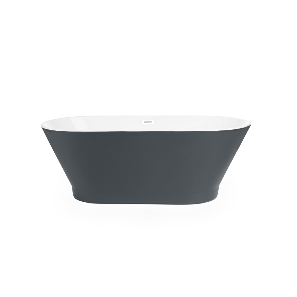 Oferte la Cada baie freestanding Fibrex Oslo, acril, gri antracit, 170 x 75 x 60 cm