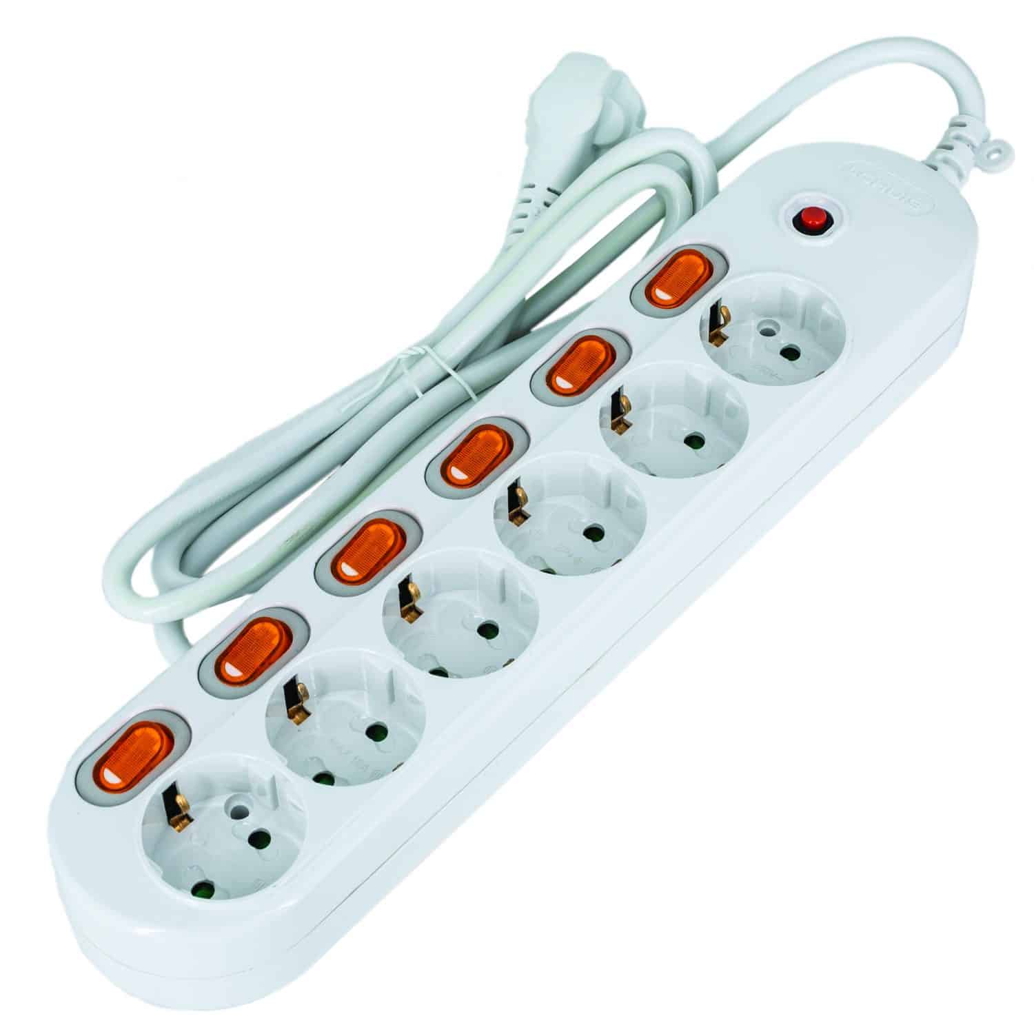 Oferte la Prelungitor 6 prize Lohuis, 3 x 1.5 mm, protectie suprasarcina, alb, 1.5 m